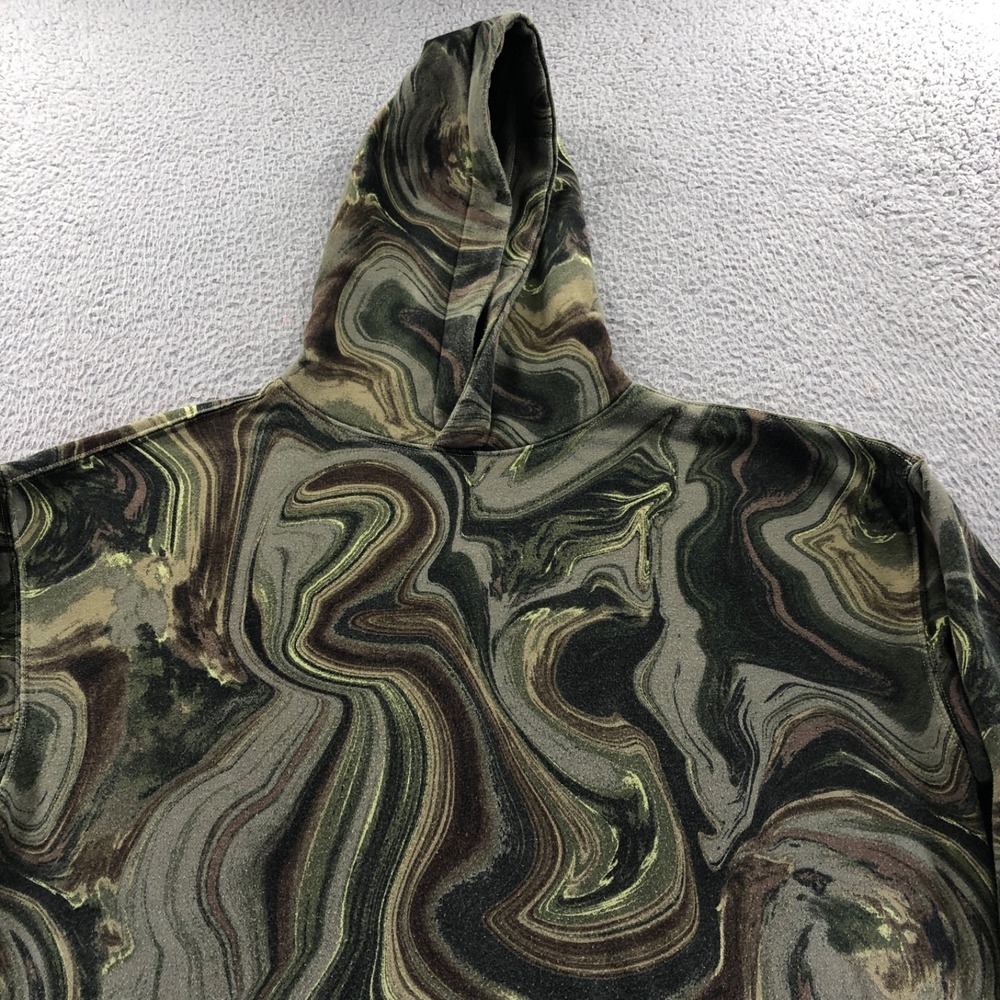 No boundaries Hoodie Adult Small Green Marble Swirl Oversized Pullover